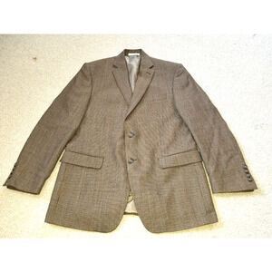 Mens Blazer-CHAPS by RALPH LAUREN-brown tweed 100% Wool lined 2 button-40R